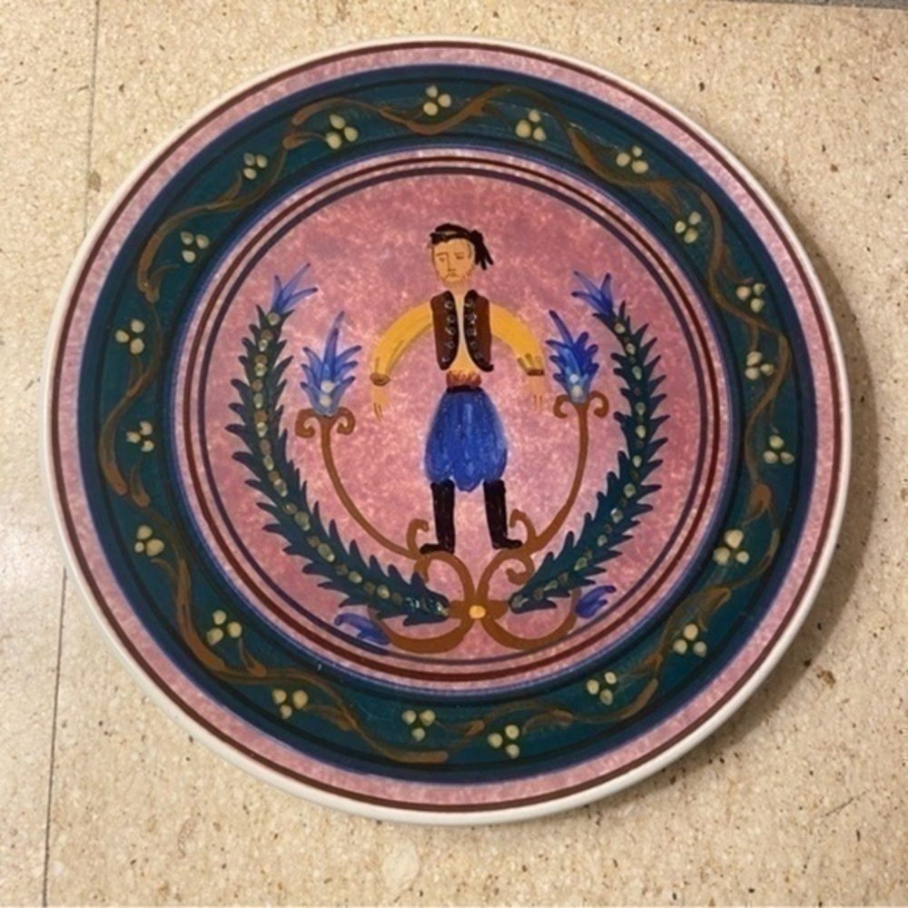 KERAMIKOS ATHENS GREECE: Hand Made
‘Man Standing With Wheat Plants’ Signed